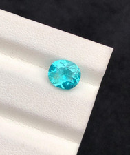 1.66 CT Natural cut blue Apatite Cushion shape loose gemstone from Brazil.