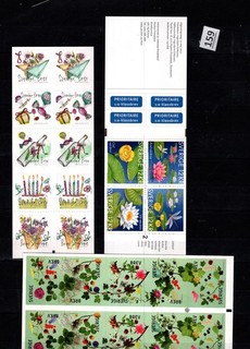 /// SWEDEN MNH 3 BOOKLETS DRAGONFLY FLOWERS AVIATION