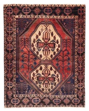 Traditional Vintage Hand-Knotted Area Rug 4'11" x 6'3" Oriental Wool Carpet