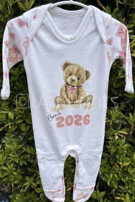 Personalisierte Baby Schlafanzüge Vatertag und Geburtsanzeige Neugeborenes Geschenk