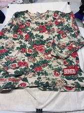 Vintage 90s Bongo by Gene Montesano Floral Print Sweatshirt Size L