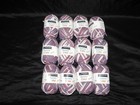 Schachenmayr Nomotta Purple Aurora Color Yarn Lot 12 Skeins Cotton Blend Ribbon