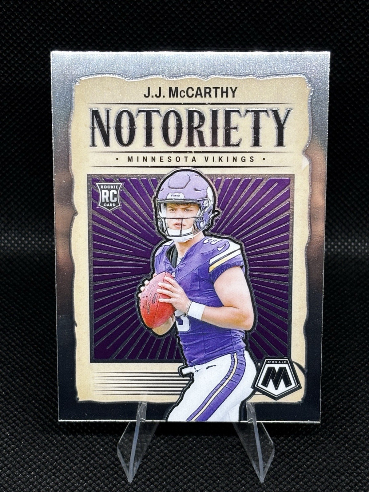 2024 Panini Mosaic - Notoriety J.J. McCarthy #21 (RC)