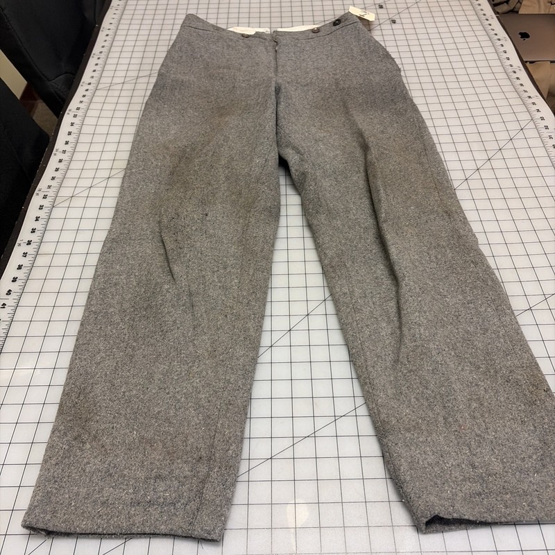 Repro "veteran" Civil War CSA/Civilian Medium Gray Wool Trousers, SZ 32" - #122