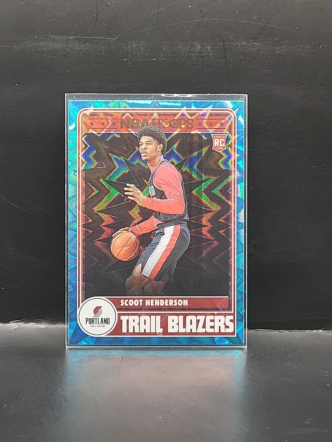 2023-24 Panini NBA Hoops, Hoops Tribute Scoot Henderson #297 Teal Explosion (RC)