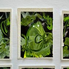 ACEO Original Painting Little Ghost Series I 2 of 8 Neon Haunted Mini Art — photo 2