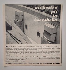 Acoustic Research AR-2 Speakers - 1959 AD Vintage Mid-Century Stereo Hi-Fi Music