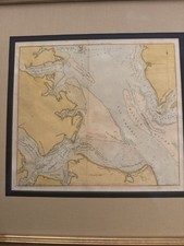 1827 Nautical Chart By E &G W Blunt Hampton Roads Virginia