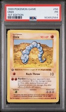 PSA 1 PR 1ST EDITION 1999 Base Set Shadowless Onix 56/102 Pokemon Vintage