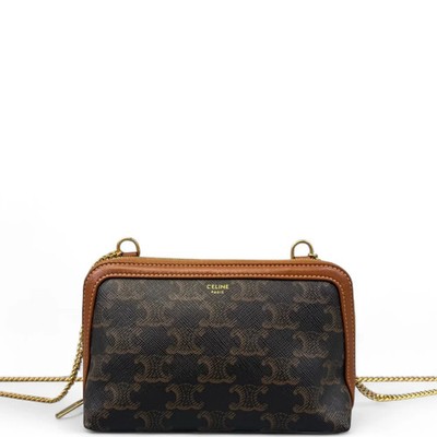 Celine Dome Brown Black Triomphe (mx071226b8r)