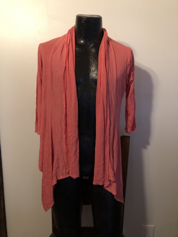 Women’s Rachel Rachel Coral Colored Drape Cardigan Sz Med