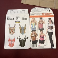 Uncut Corset Patterns Butterick B5935 Making History Sz 12-20  Simplicity 1345