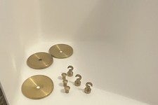 Grandfather Clock weight shell Hook and Nut set of 3 Older Style 4 mm thread
