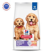 Puppy Dry Dog Food Hill s Science Diet Sensitive Stomach & Skin 13 lb Bag Hills 7.31 per pound