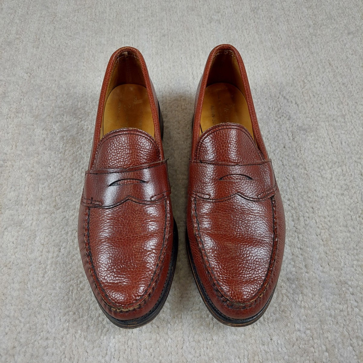Nunn Bush Hand Sewn Vamps Loafer Men Size 9.5 B Vintage USA 