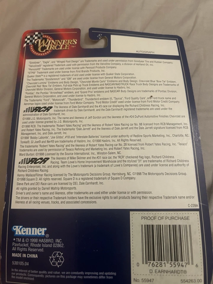 Dale Earnhardt SR #15 Wrangler 1982 Thunderbird Winners Circle escala 1:64 Foto 2 de 2