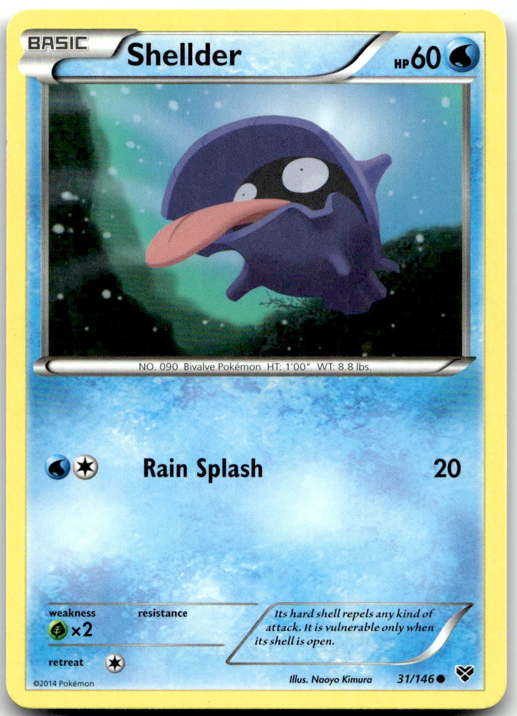 Pokemon Shellder Base Set XY #31/146 Common NM $SALE$!