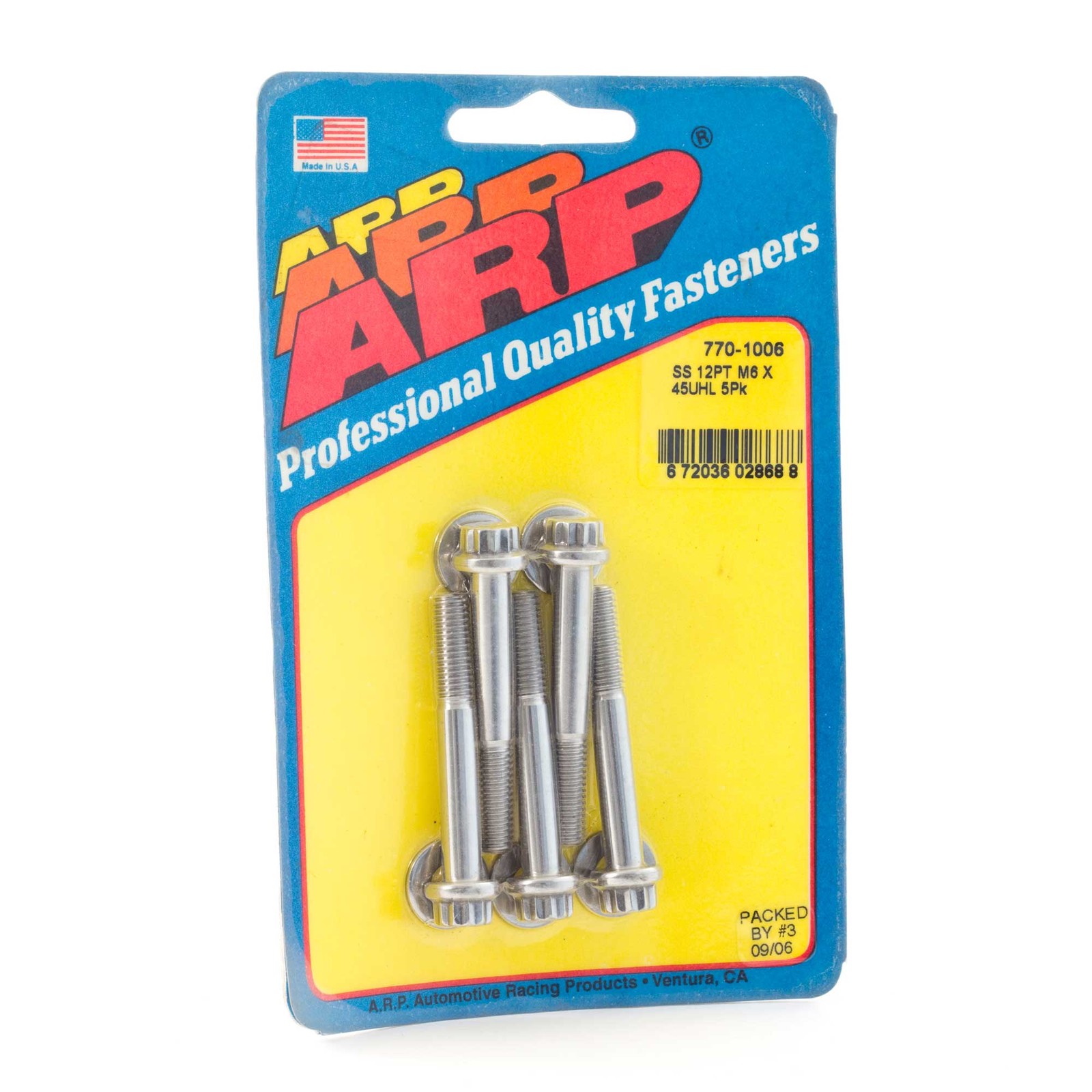ARP High Tensile Stainless Steel Bolts, 5/16''-18 x 1'', 12Pt Head - (Pack Of 5)