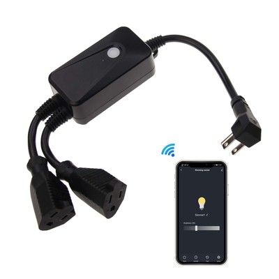 Waterproof Smart Dimmer - 400W Max, 120V Input Lamp Fixture, Incandescent, Ha...