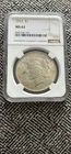 1923 Peace Silver Dollar $1 Coin NGC Certified MS62 Lightly Toned