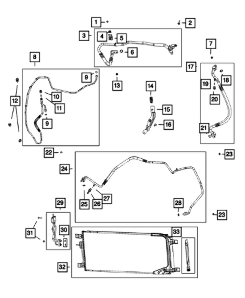 New Genuine Mopar Line A/C Discharge 2019-2024 OE 68363148AC - Image 4 of 4