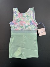 More Than Magic Teal Floral Gymnastics Leotard Size 3T Toddler NEW NWT NEW