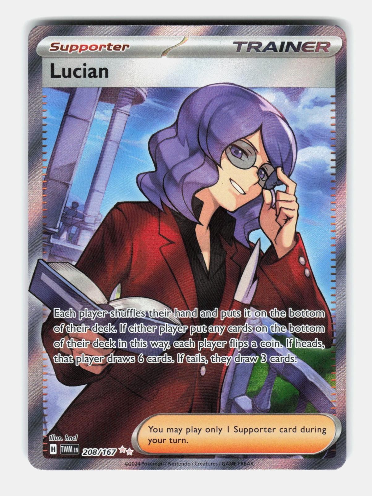 Lucian 208/167 Ultra Rare Twilight Masquerade Pokemon Holo Near Mint
