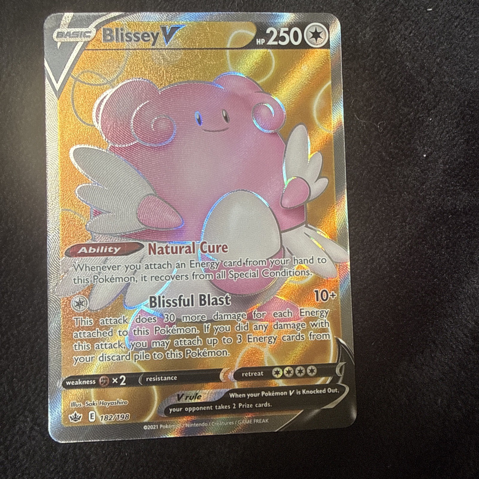 Blissey V (Full Art) 182/198 Swsh06: Sword & Shield - Chilling Reign Holo