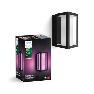  Impress Outdoor Smart Wall Light, Black - 16W, White and Color Ambiance LED 