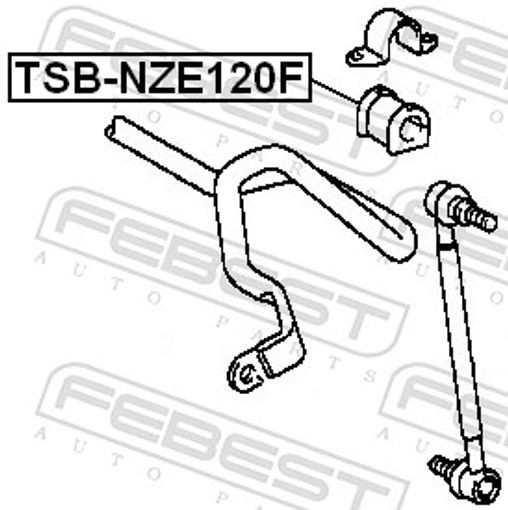 Fits FEBEST TSB-NZE120F FRONT STABILIZER BAR BUSH D21