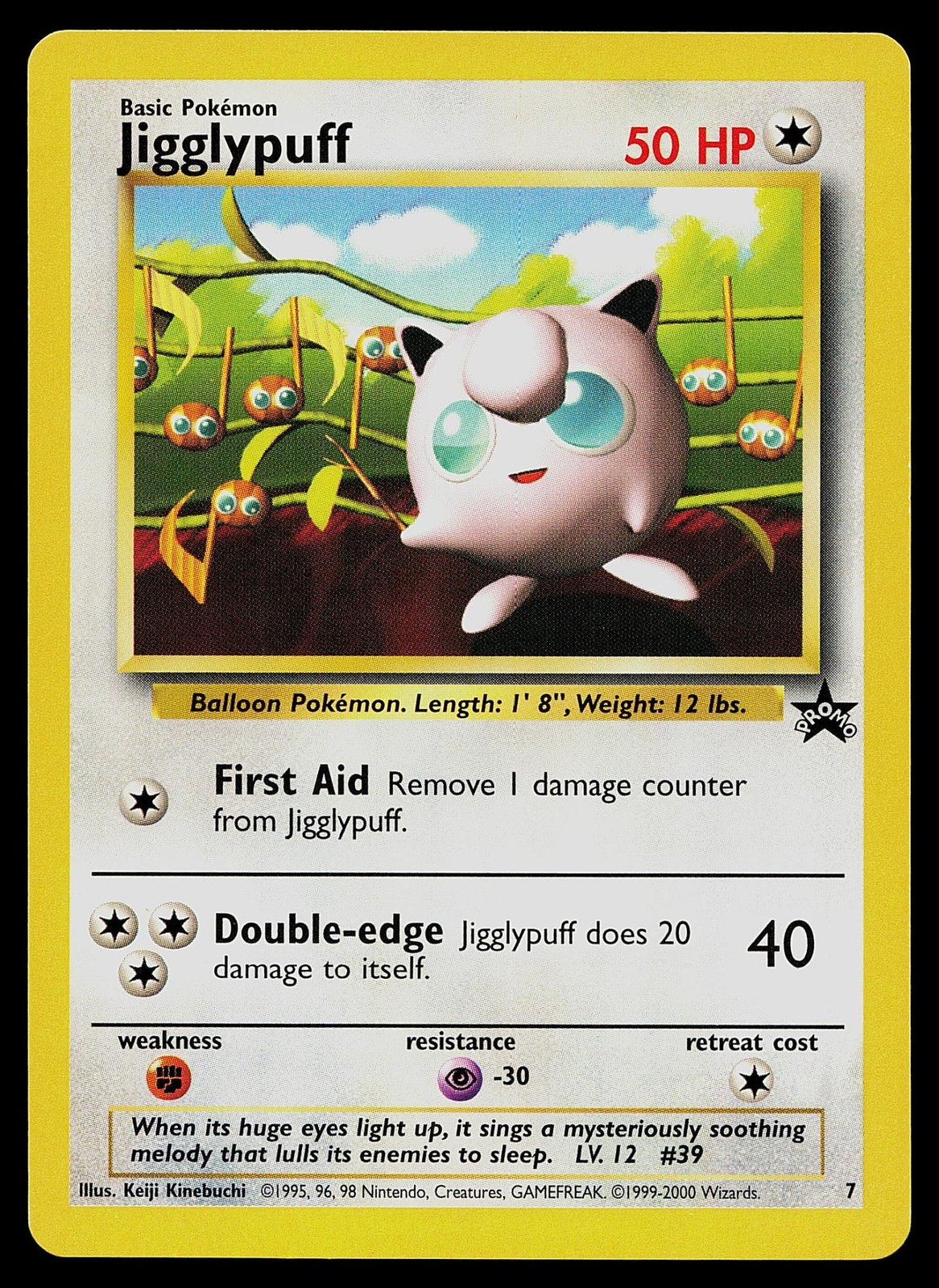 Pokemon Card - Jigglypuff WoTC Black Star Promo 7
