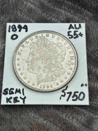AU+/UNC Semi-KEY 1894-O MORGAN DOLLAR.  Strong strike with muted luster