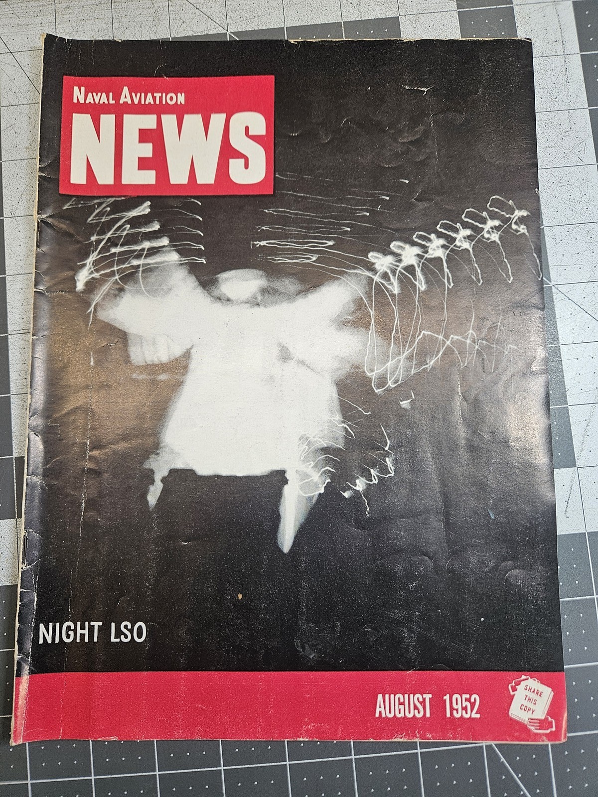 Naval Aviation News Magazine August 1952 Night LSO Cold War US Navy Aircraft