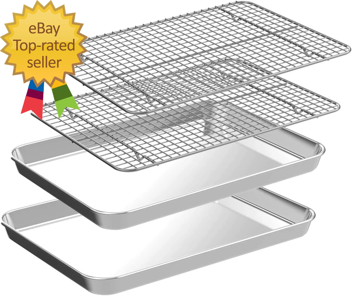 Quarter Sheet Pan with Cooling Rack Set 2