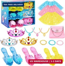 Meland Princess Dress Up for Girls - Dress Up Clothes with Shoes  Skirts, Princ