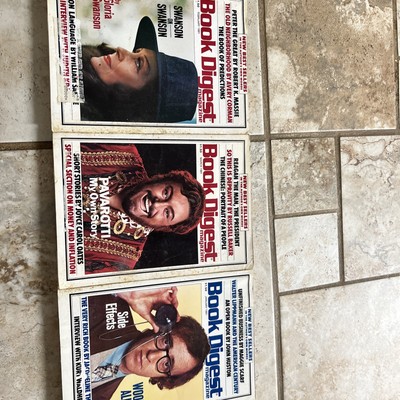 Book Digest Magazine. Woody Allen, Pavarotti, And Gloria Swanson.