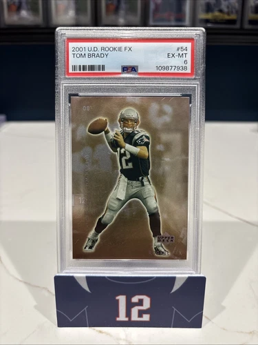 TOM BRADY 2001 UPPER DECK ROOKIE FX 2ND YEAR CARD PSA 6 INVEST GOAT HOF MVP TB12
