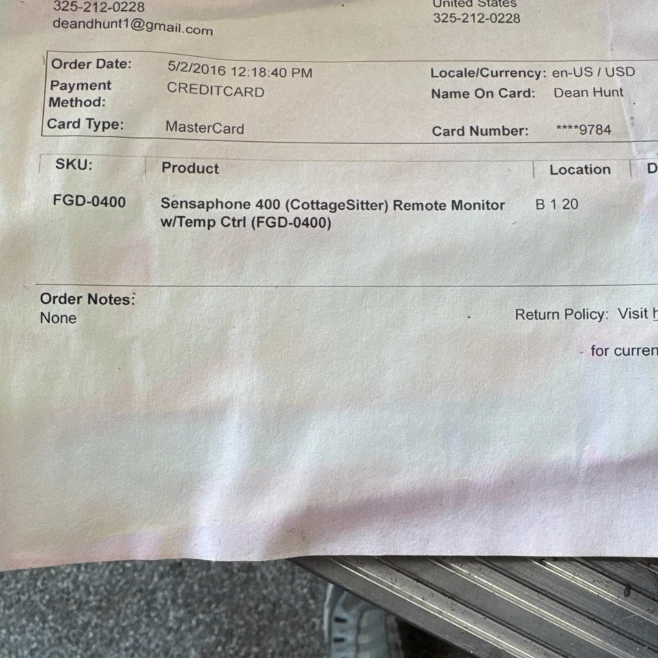 Sensaphone 400 Remote Monitoring System with Power Supply - Image 4 of 4