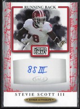 2021 SAGE Premier Draft #A190 Stevie Scott III Autographs Red