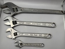 Lot Of 4 Blue Point Snap On Adjustable Wrenches 15 12 10 6 Usa
