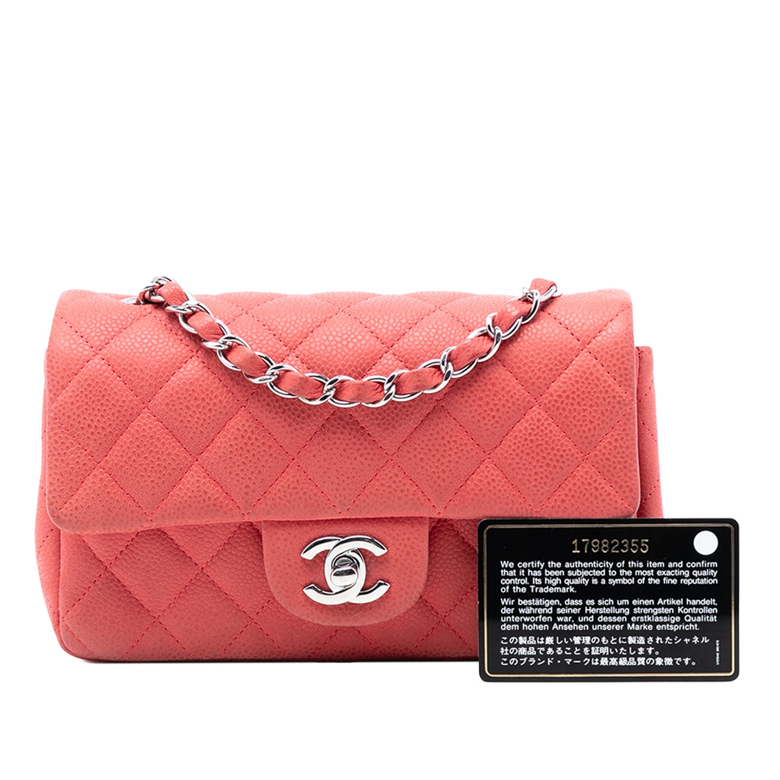 Authenticated Chanel Mini Rectangular Classic Cav… - image 8
