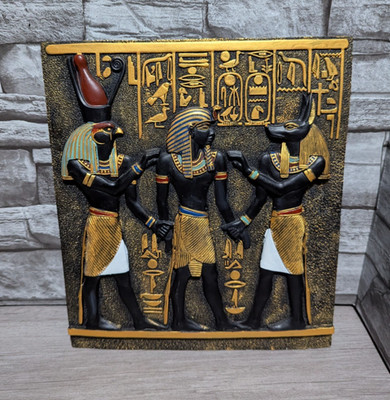 Design Toscano 11'' Rameses Horus Anubis Egyptian God Wall Sculpture Art Plaque