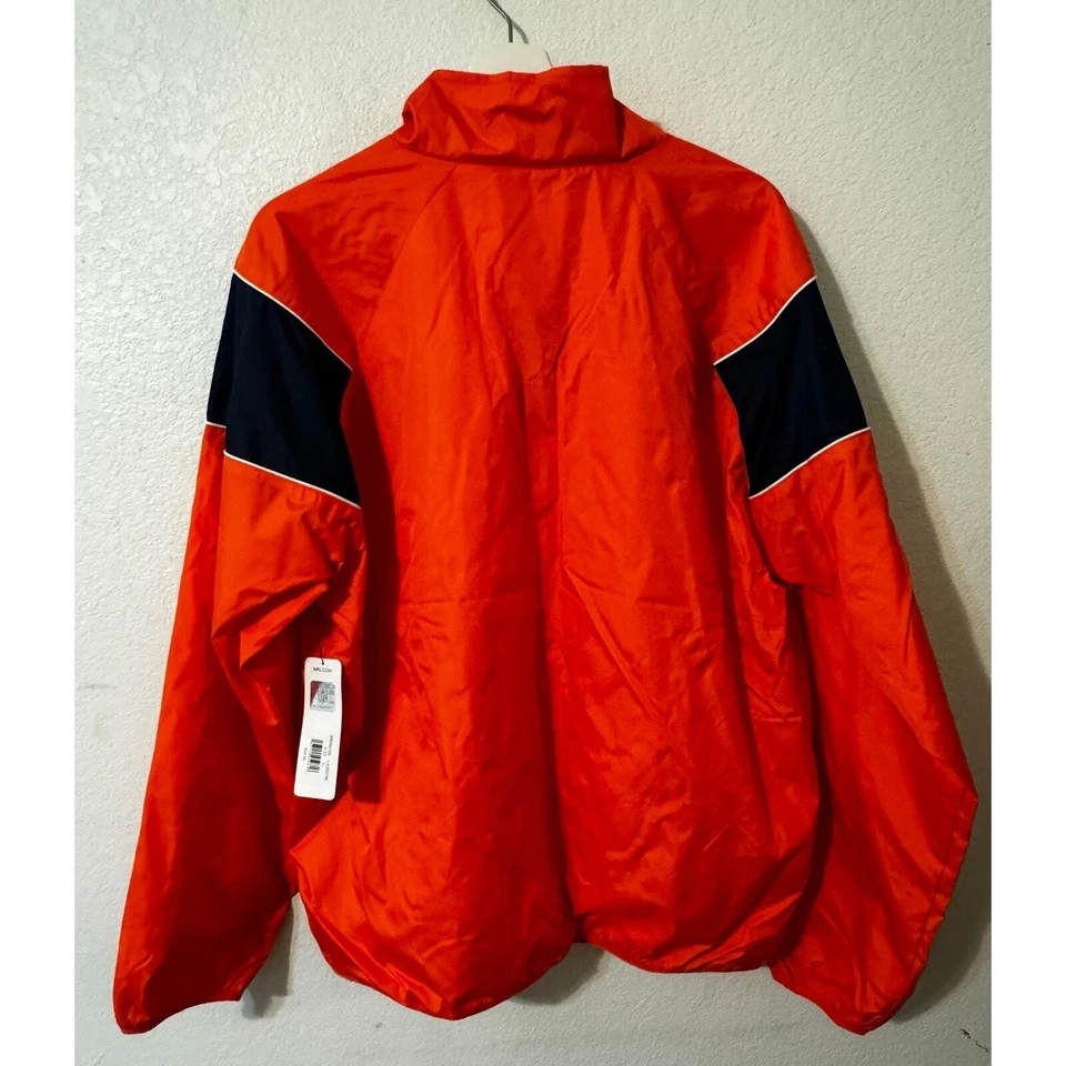 Denver Broncos Pullover Jacket Windbreaker NFL Football Orange Navy - Image 2 of 4