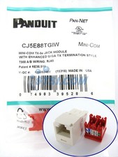 Panduit CJ5E88TGIW Cat5e Mini-Com Jack Off-White STSI