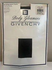 Givenchy Body Gleamers 156 Superbe Shimmery Sheer Control Top Pantyhose Black C
