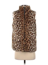 Fever Women Gold Faux Fur Vest S