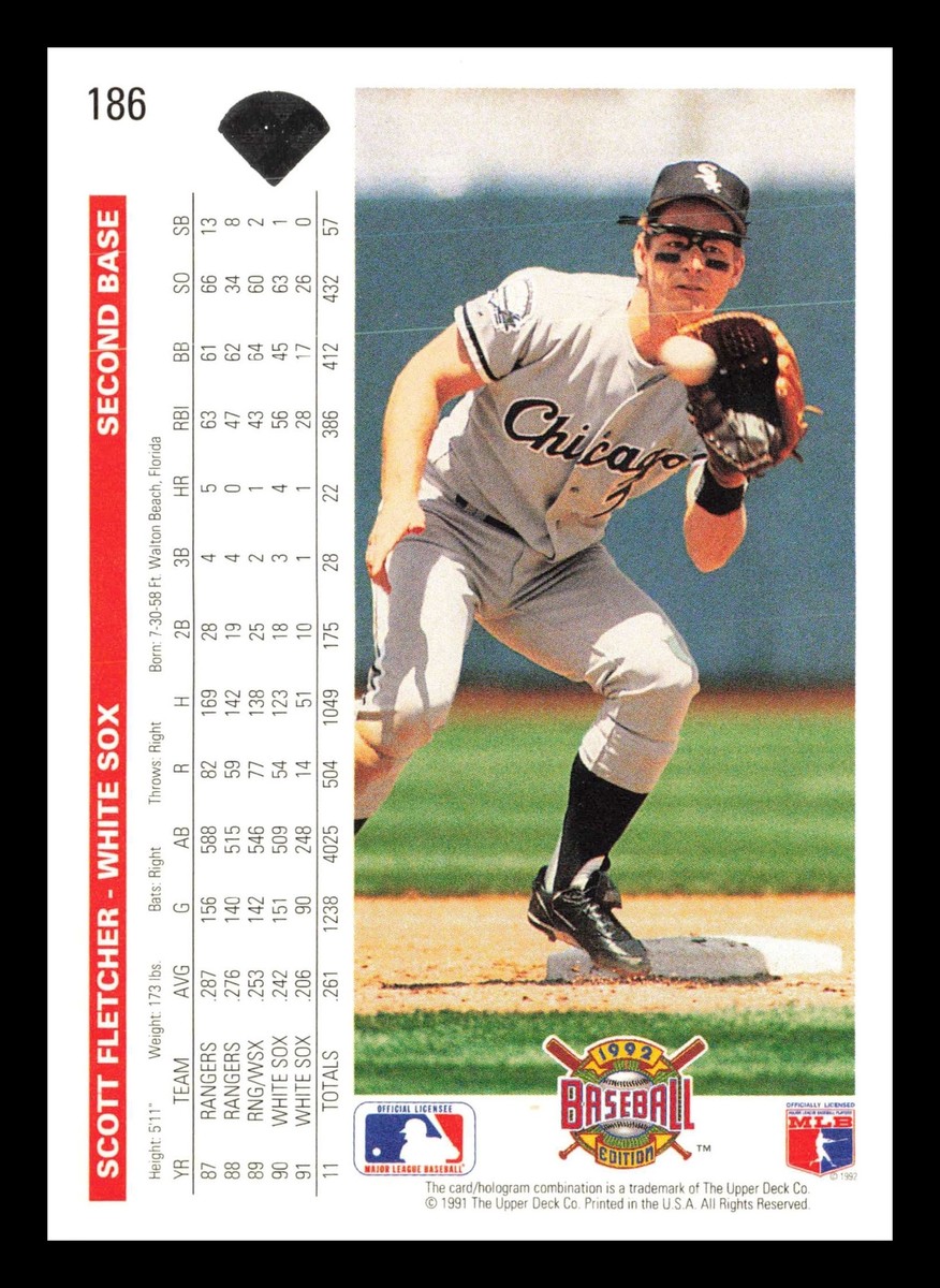 Scott Fletcher #186 1992 Upper Deck Chicago White Sox Baseball | eBay