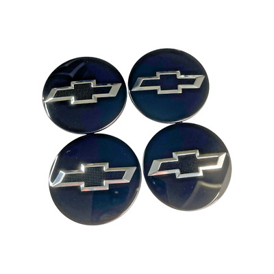 Set Of 4 Silver Chevy Wheel Center Caps – For Chevrolet Impala 2006 To 2020 Models