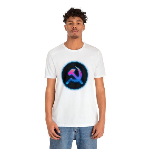 Hammer and Sickle Vaporwave Short Sleeve Tee - Picture 9 of 13