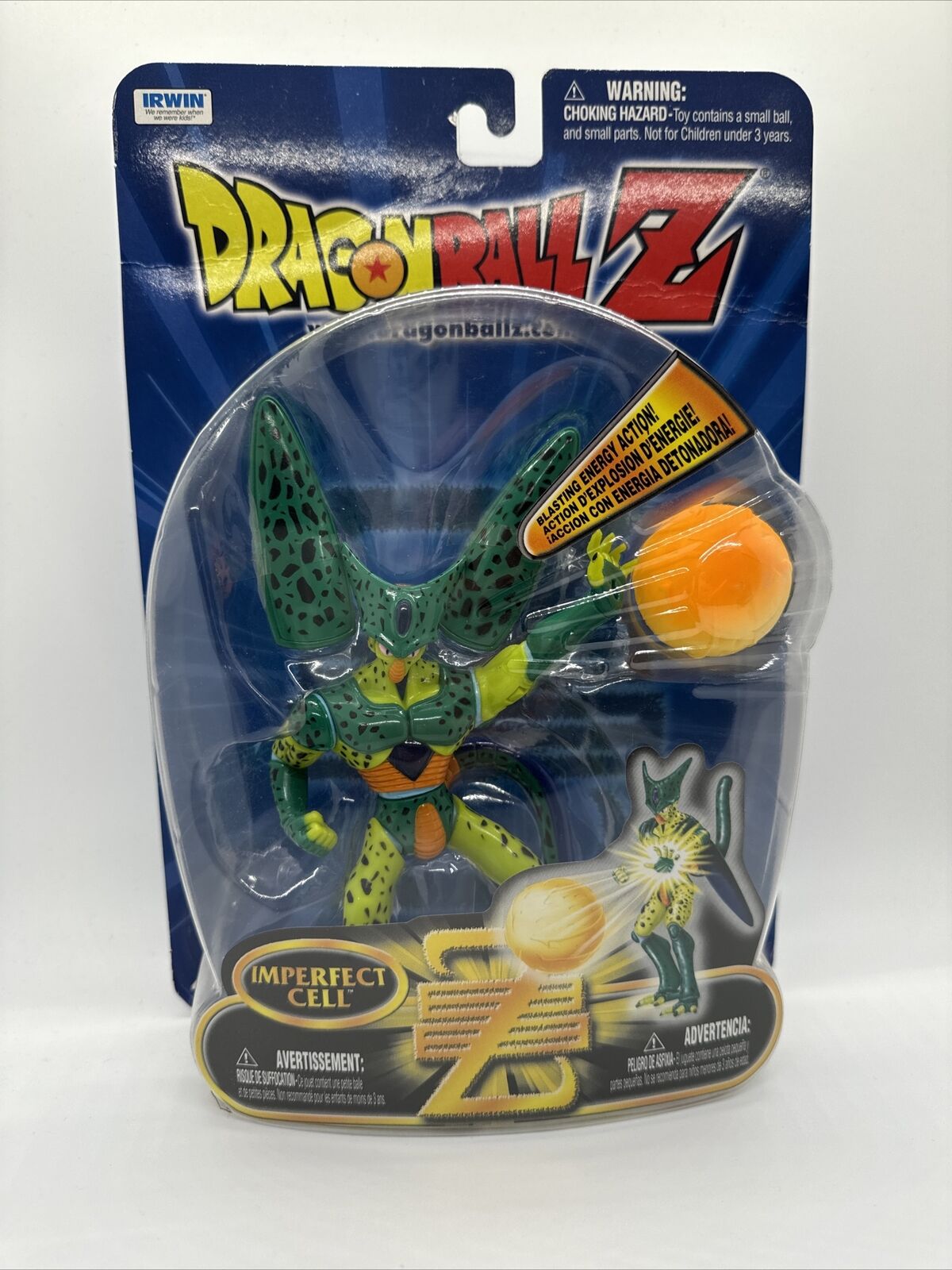 DragonBall Z Imperfect Cell Action Figure w/ Blasting Energy Action dbz toy NIB